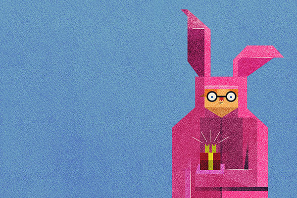 lapin rose
