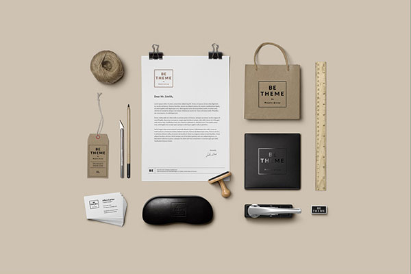set d'objets de bureau